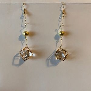 Handmade gold earrings